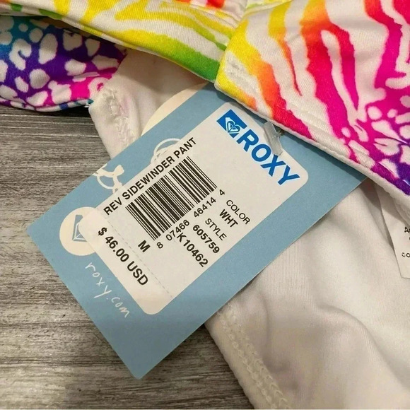 Roxy‎ girl Reversible Sidewinder Printed and Logo Bikini Swim Bottom NEW - Picture 6 of 8
